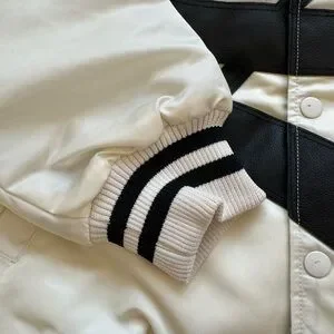 Jackets & Coats | Stussy Gothic S Stadium Satin Jacket Cream White 